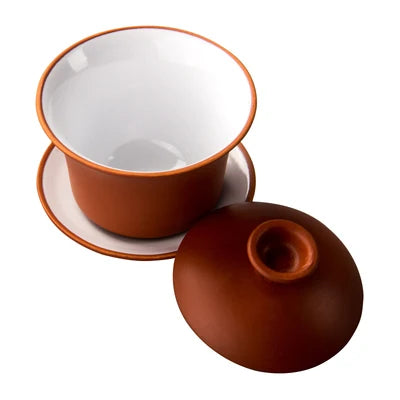 Elegant Gaiwan 盖碗 Tea Cups Purple Clay set 120ml