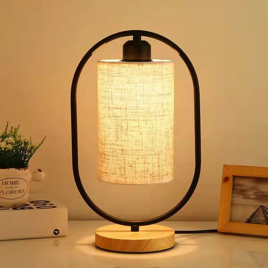 Vintage Wooden LED Table Lamp