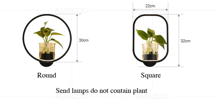 Modern LED plant wall lamps creative restaurant aisle staircase Home decor lighting fixtures bedroom bedside wall sconce Luminai