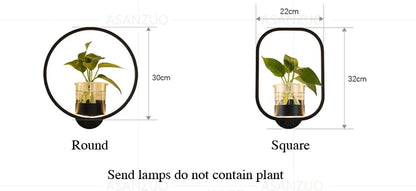 Modern LED plant wall lamps creative restaurant aisle staircase Home decor lighting fixtures bedroom bedside wall sconce Luminai