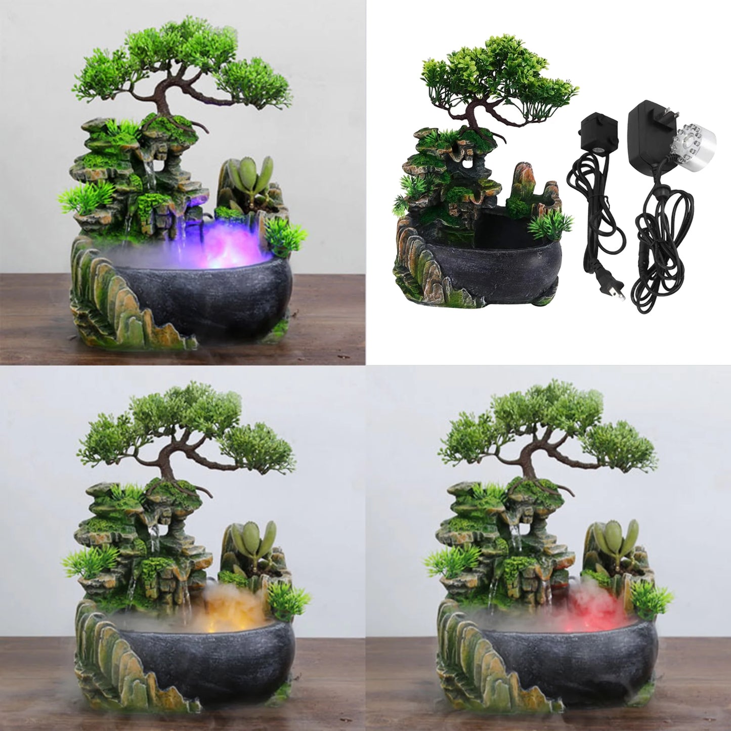 Zen Desk Waterfall Fountain with Pump Ornament