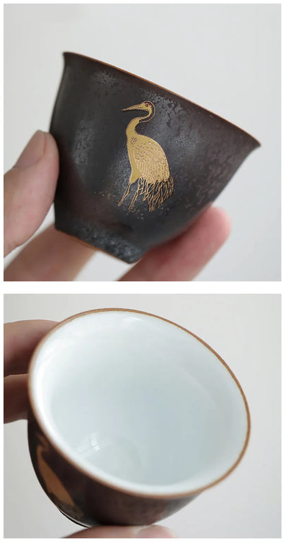 Chinese Vintage Ceramic Teacup Handmade Pottery Tea Cup