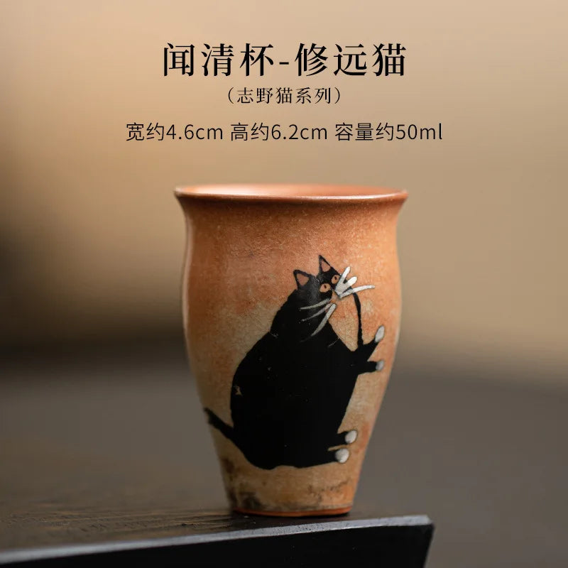 Japanese Style Kiln Ceramic Teacup