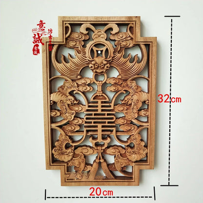 Traditional Chinese Woodcarving Wall Hanging