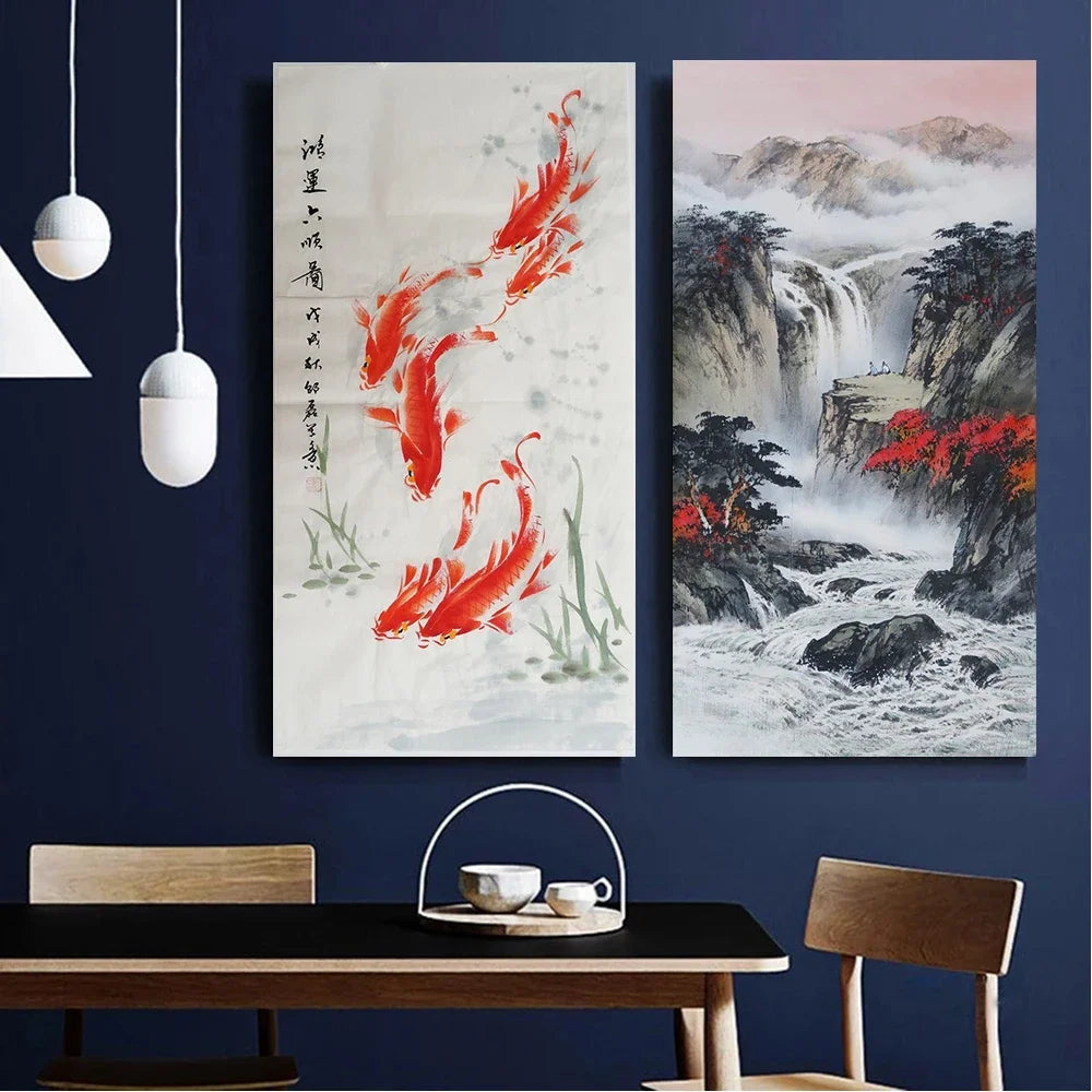 Classical Chinese Wall Painting Poster