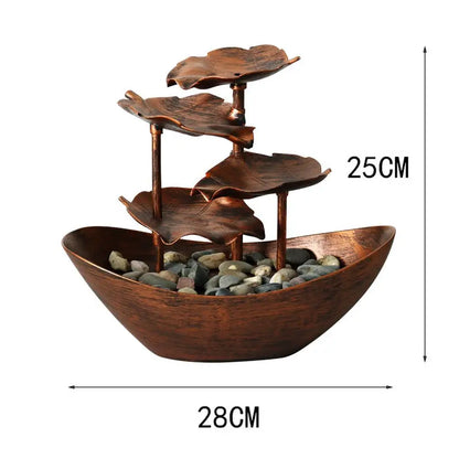 4-Tier Lotus Leaf Waterfall Fountain