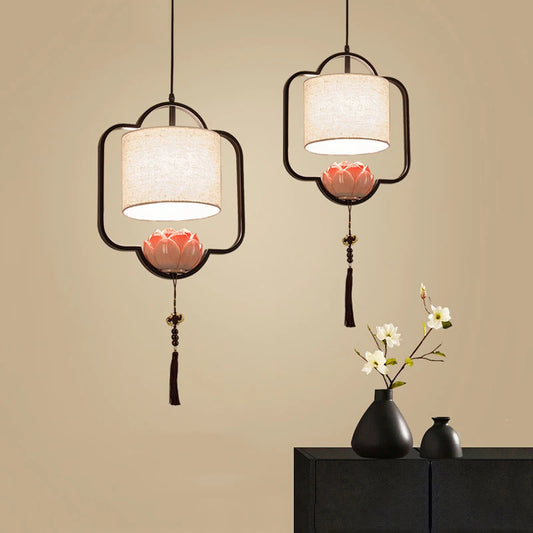 Chinese Style Cloth Lamp Chandelier