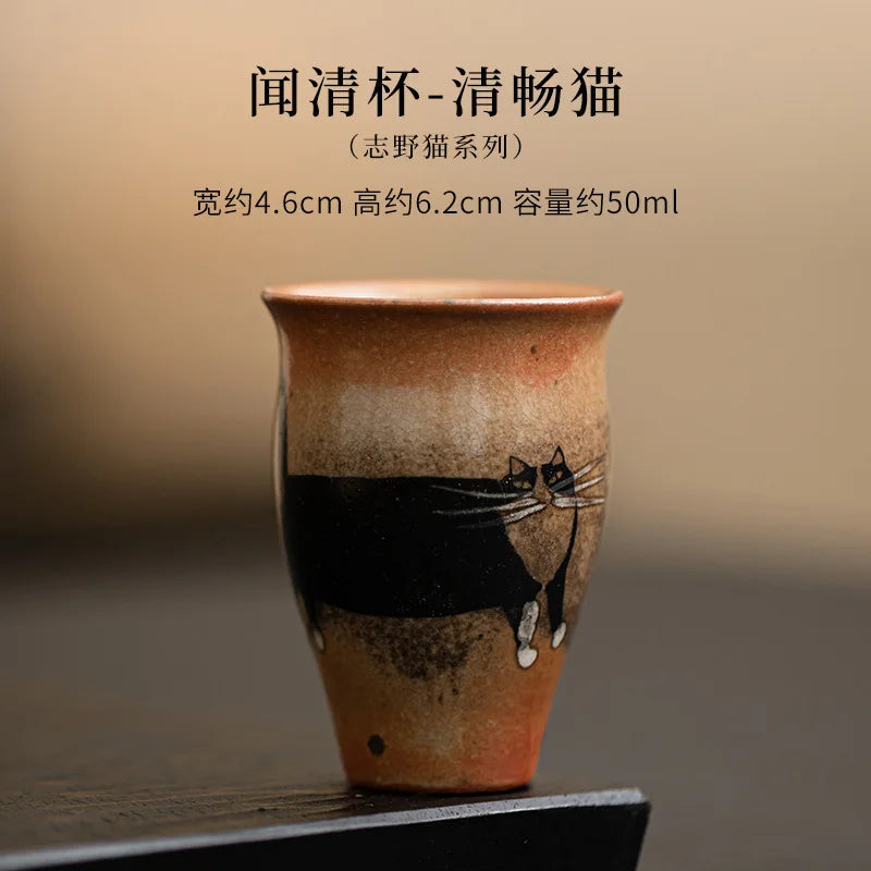 Japanese Style Kiln Ceramic Teacup