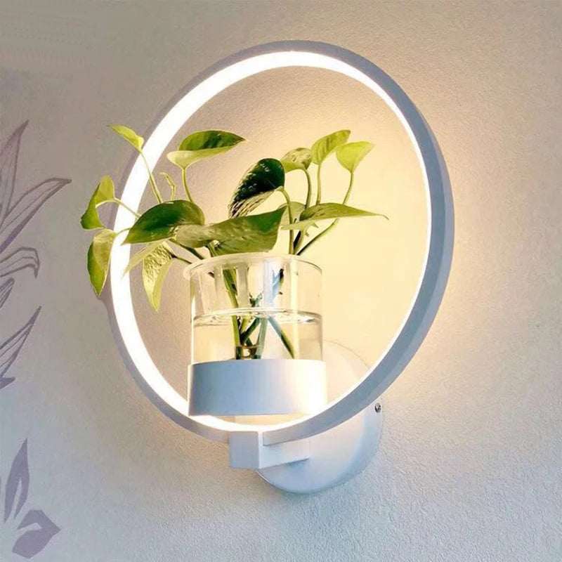 Modern LED plant wall lamps creative restaurant aisle staircase Home decor lighting fixtures bedroom bedside wall sconce Luminai