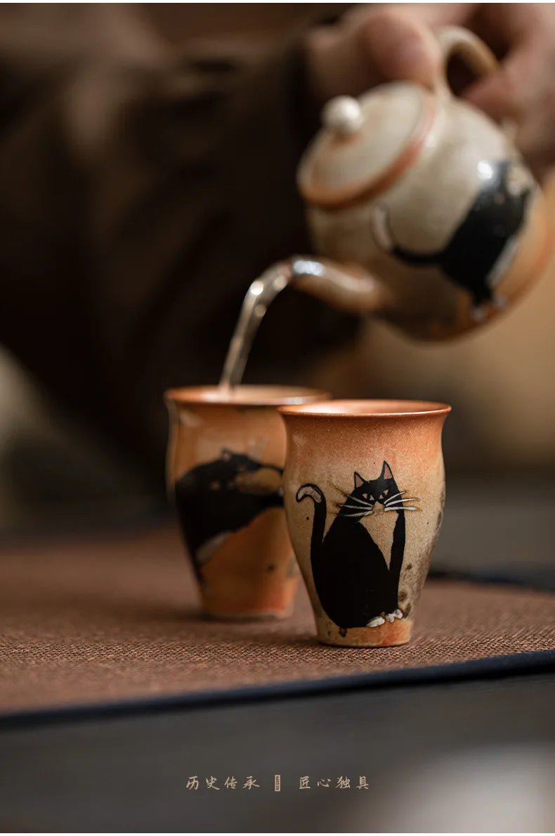 Japanese Style Kiln Ceramic Teacup