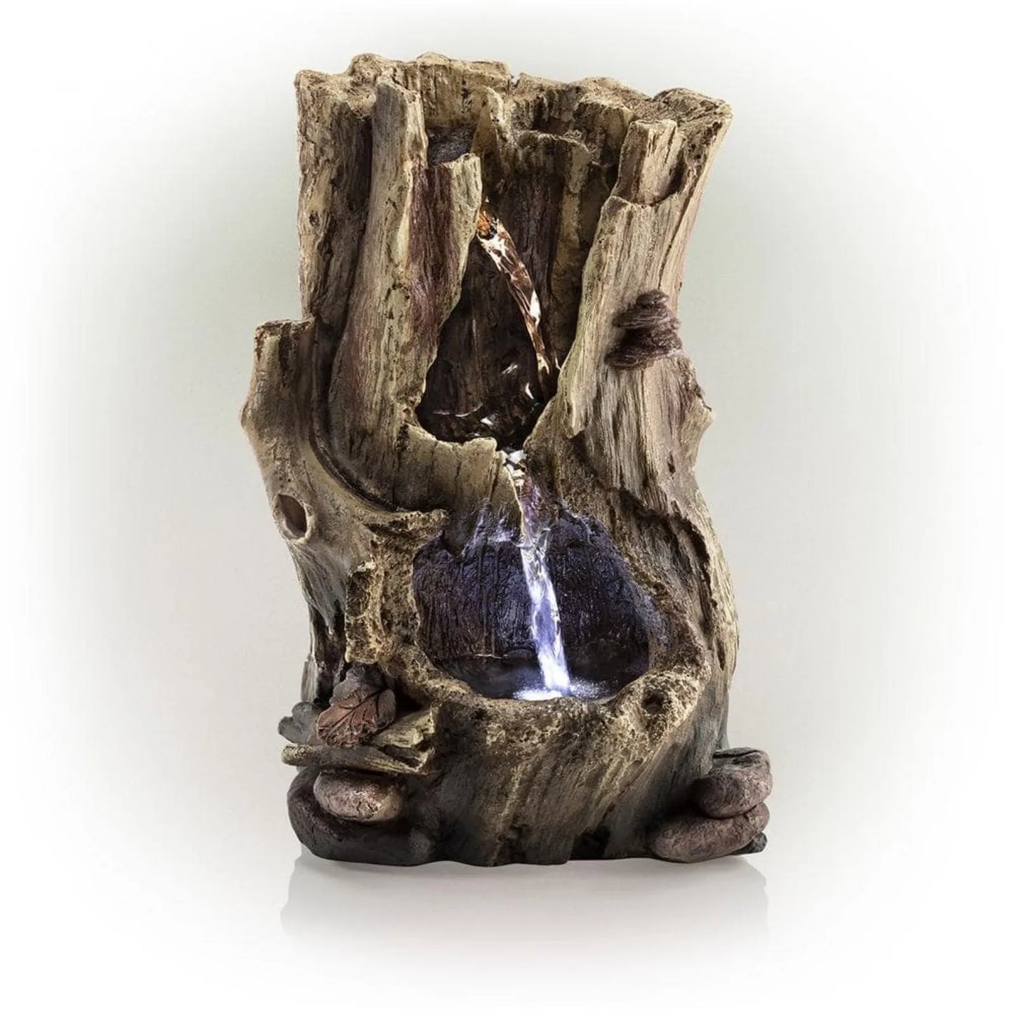 Indoor Rainforest Tabletop Fountain with LED Lights