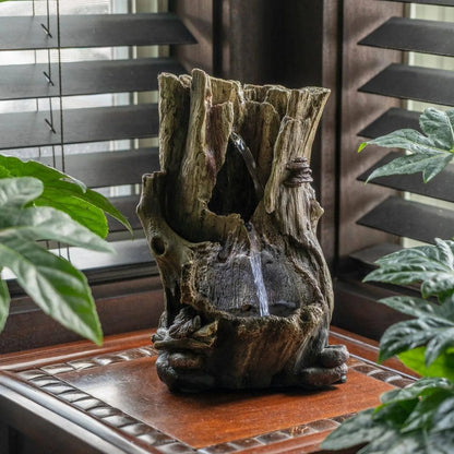 Indoor Rainforest Tabletop Fountain with LED Lights