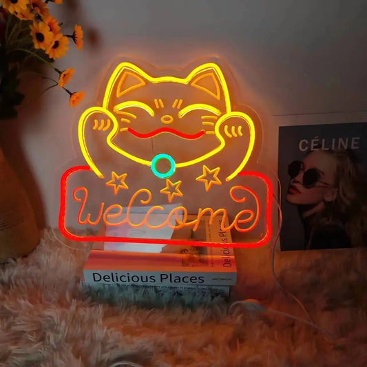 Lucky Cat Neon Sign