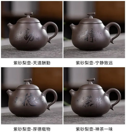 Zisha Tea Kettle Chinese Kung Fu Pottery