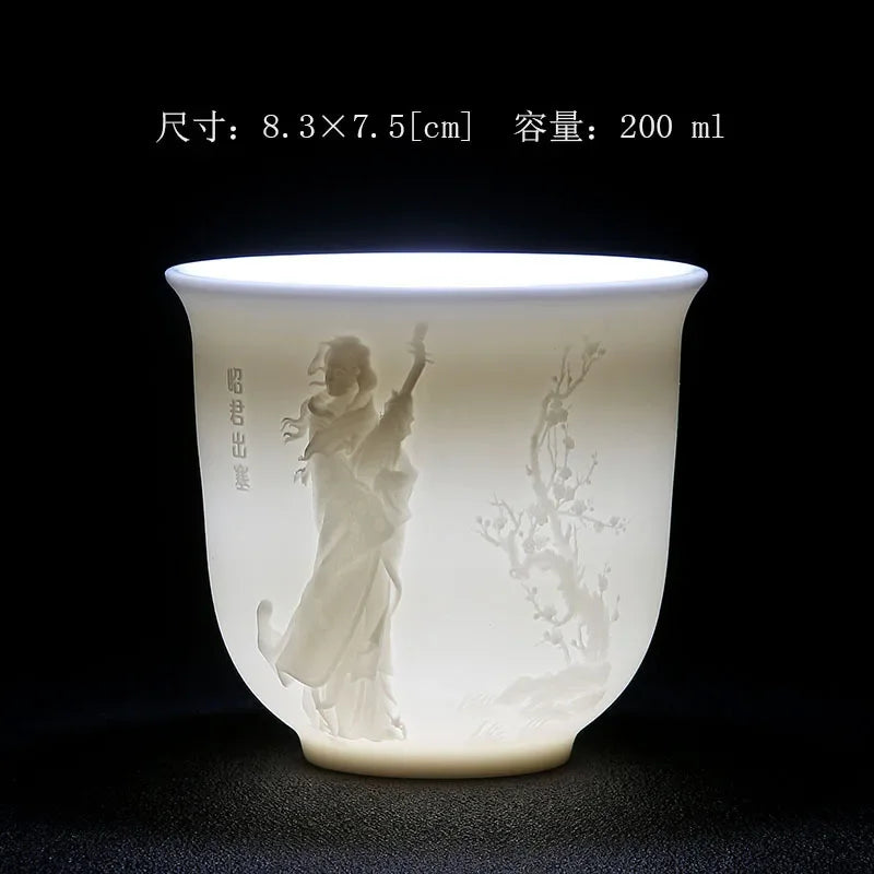 Chinese Jade White Porcelain Cup