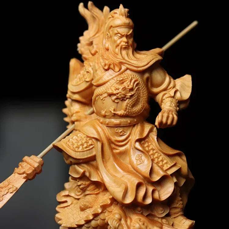 Wood Carved Guan Gong Statue