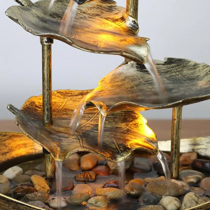 4-Tier Lotus Leaf Waterfall Fountain