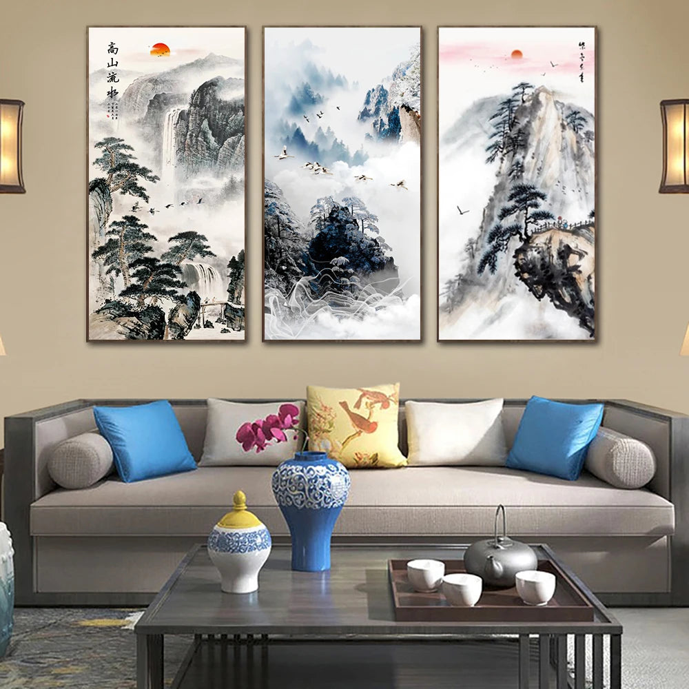 Chinese Ink Style Wall Poster