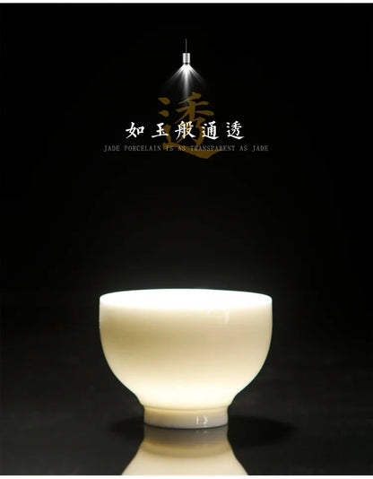 Chinese Jade White Porcelain Cup