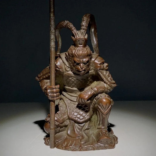 Antique Style Monkey King Copper Statue