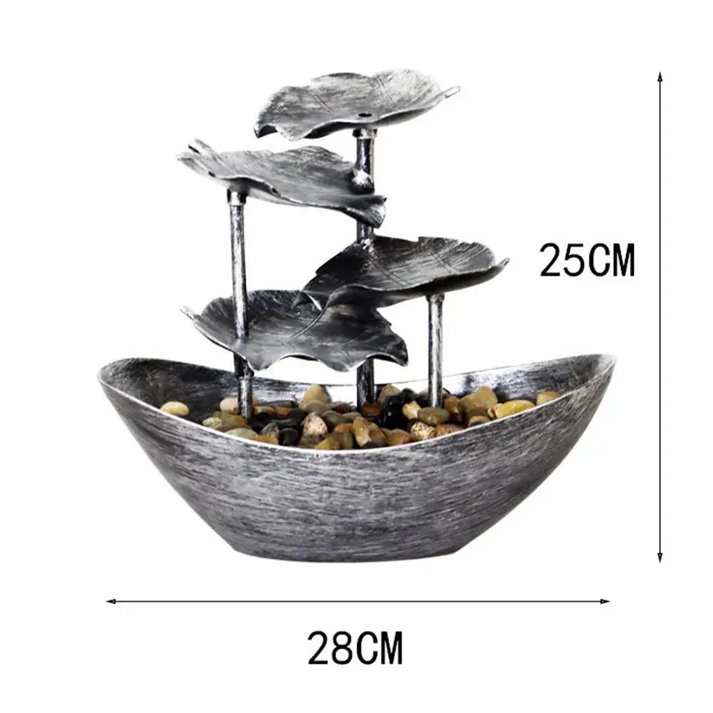 4-Tier Lotus Leaf Waterfall Fountain