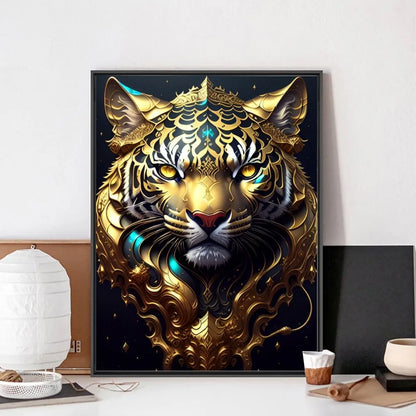 Black and Gold Animals Portrait Poster