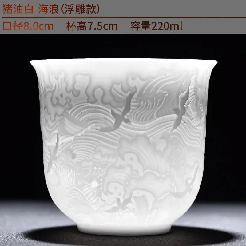 Chinese Jade White Porcelain Cup