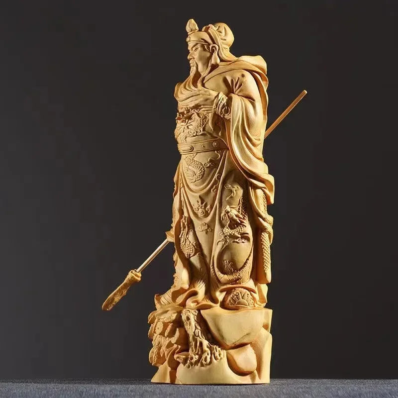 Wood Carved Guan Gong Statue