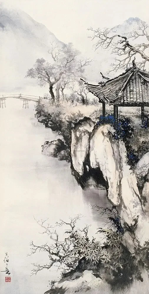 Classical Chinese Wall Painting Poster