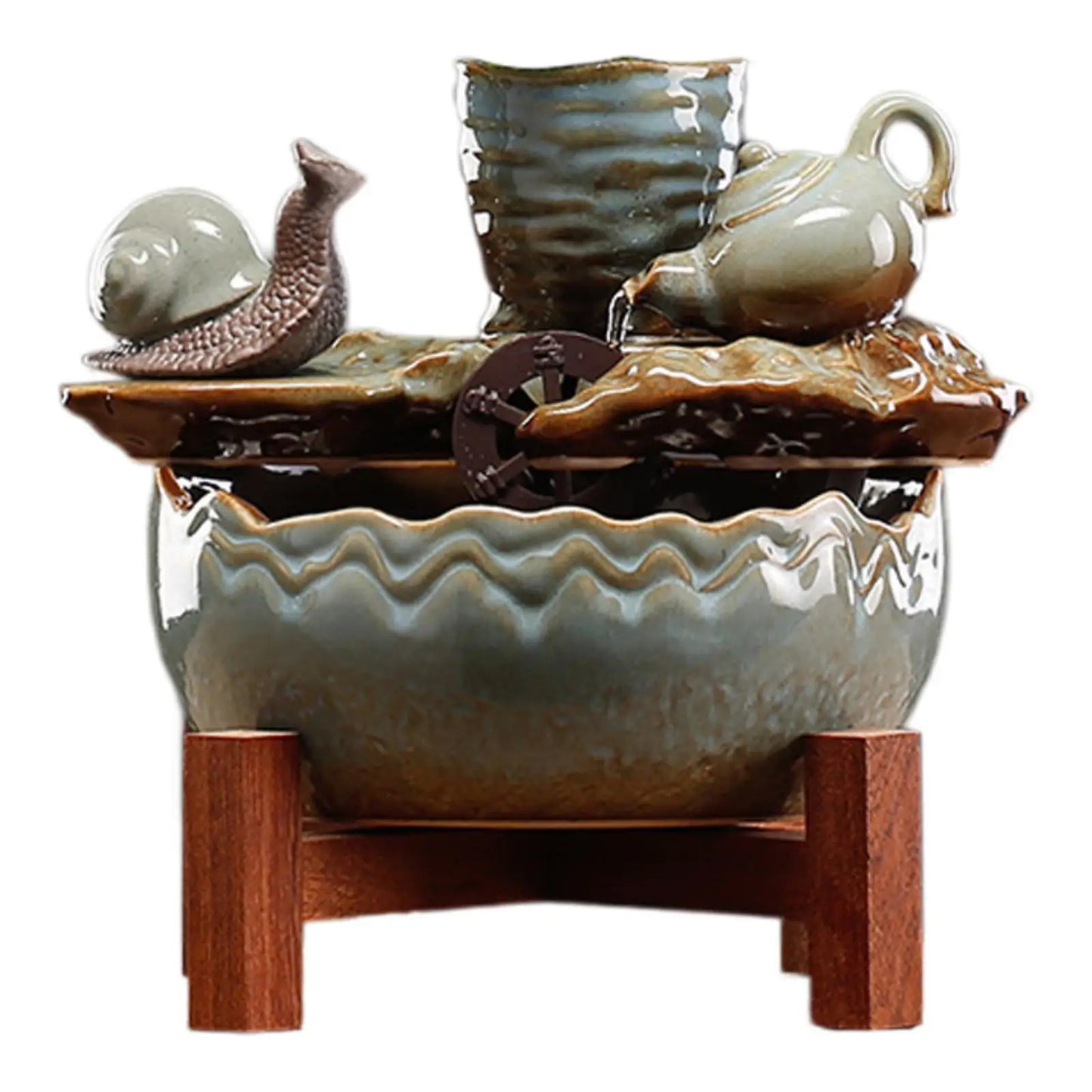 Teapot Landscape Desktop Fountain