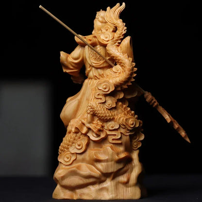 Wood Carved Guan Gong Statue