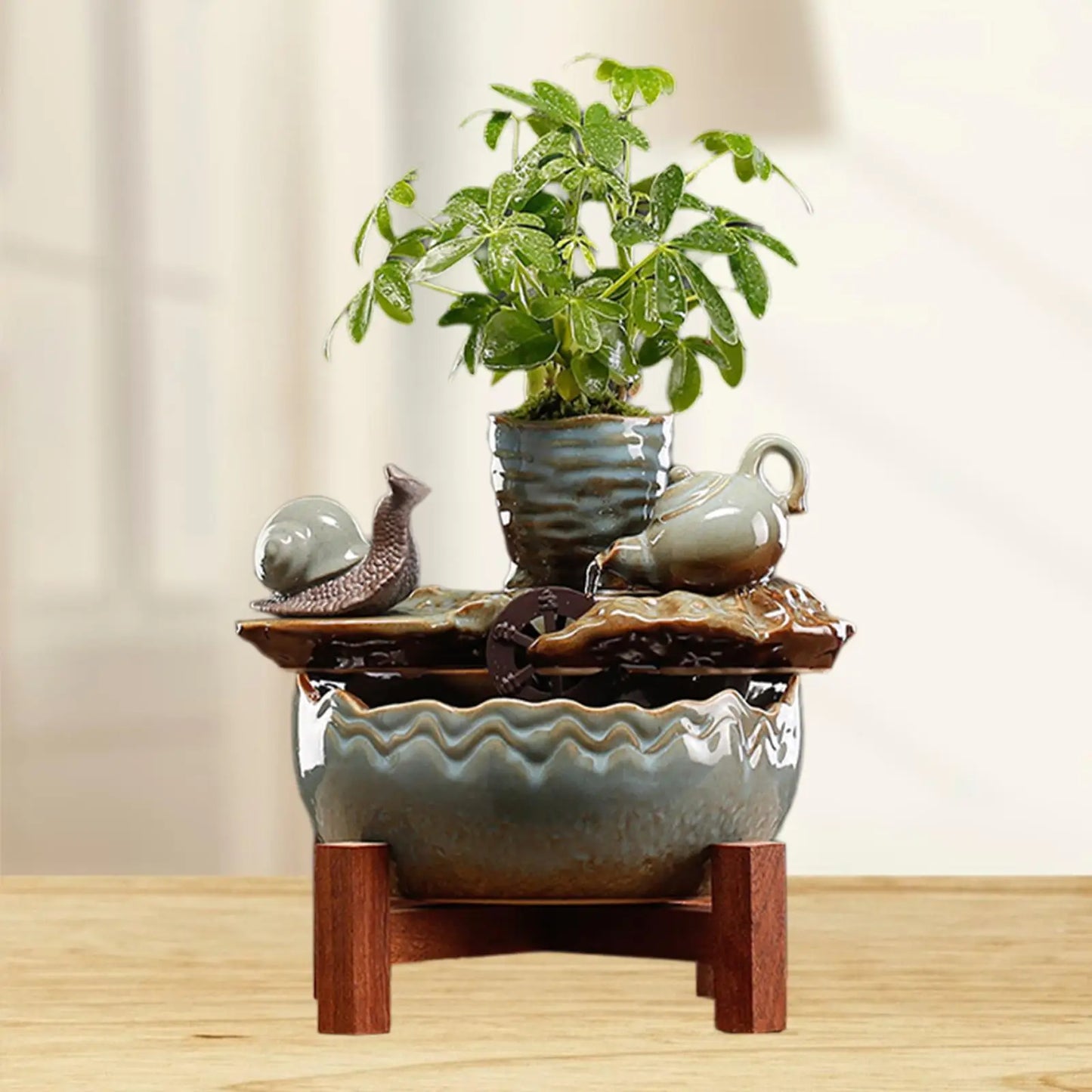 Teapot Landscape Desktop Fountain