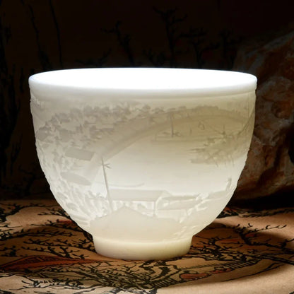 Chinese Jade White Porcelain Cup