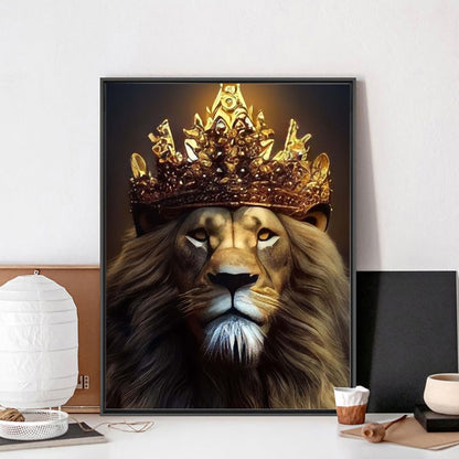 Black and Gold Animals Portrait Poster