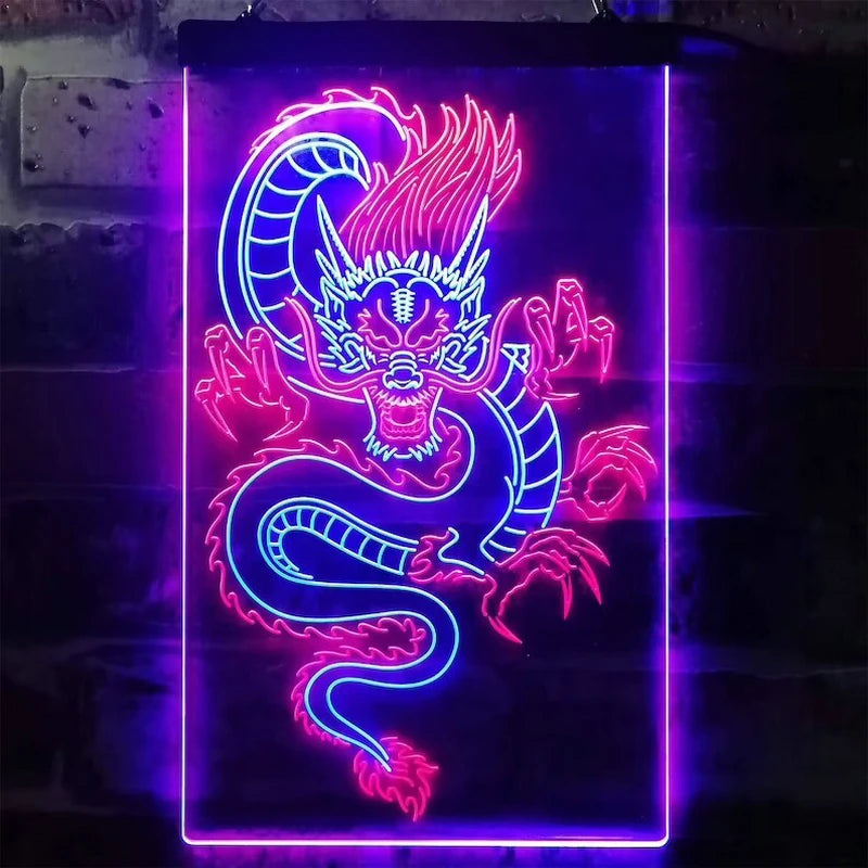 Dragon Totem Dual Color LED Neon Sign