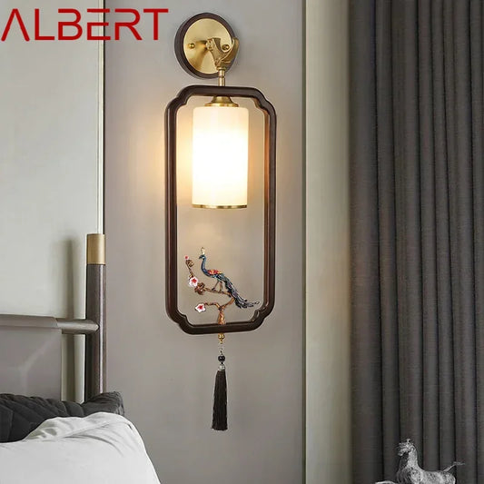 Chinese Style Contemporary Brass Wall Lamp