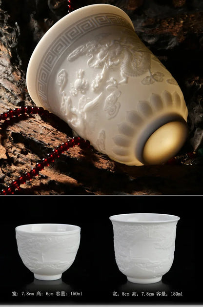 Chinese Jade White Porcelain Cup