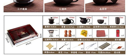 Purple Clay Chinese Kung Fu Tea Set