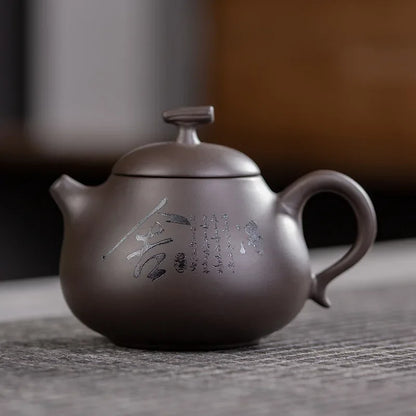 Zisha Tea Kettle Chinese Kung Fu Pottery