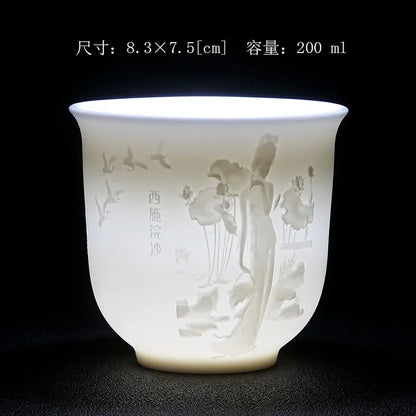 Chinese Jade White Porcelain Cup