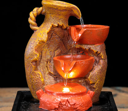 Artistic Broken Jar Tabletop Fountain