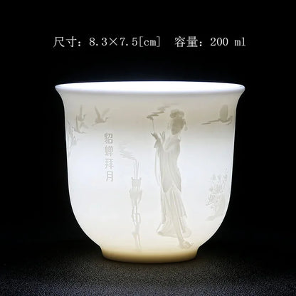 Chinese Jade White Porcelain Cup