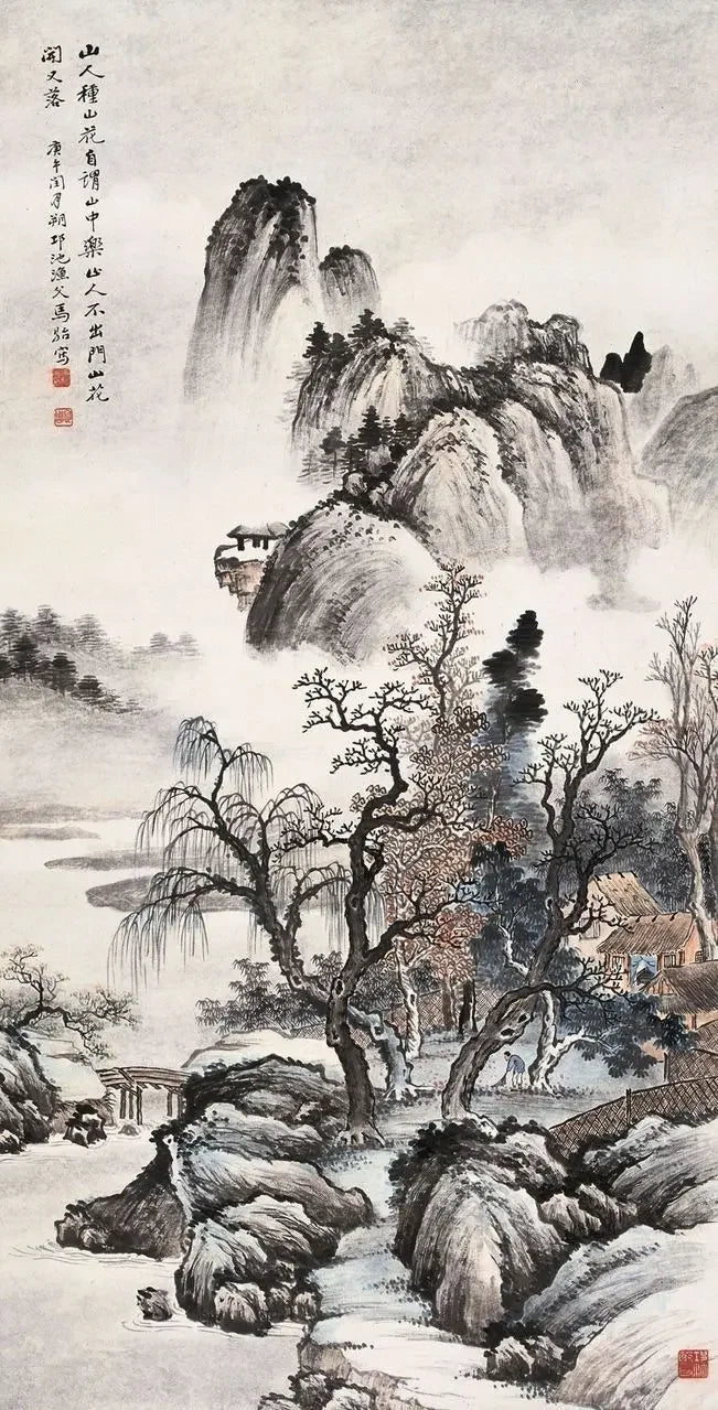 Classical Chinese Wall Painting Poster