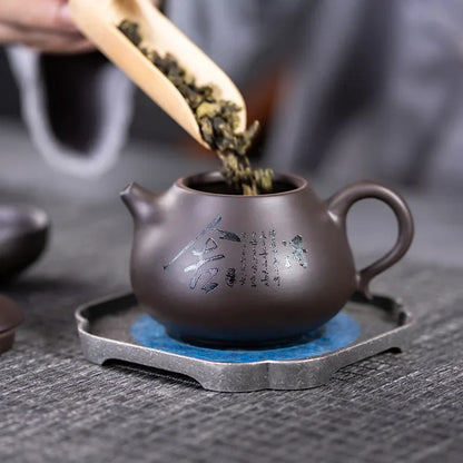 Zisha Tea Kettle Chinese Kung Fu Pottery