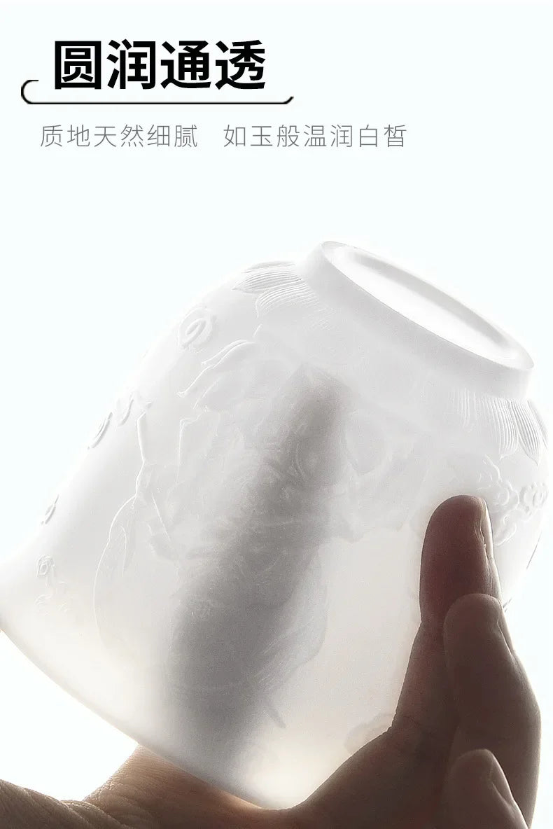 Chinese Jade White Porcelain Cup