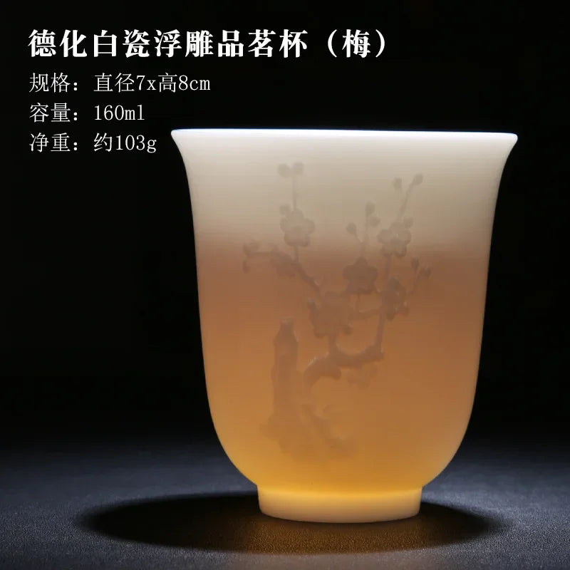 Chinese Jade White Porcelain Cup