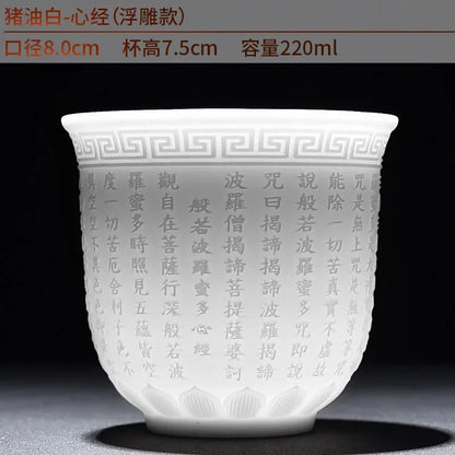 Chinese Jade White Porcelain Cup