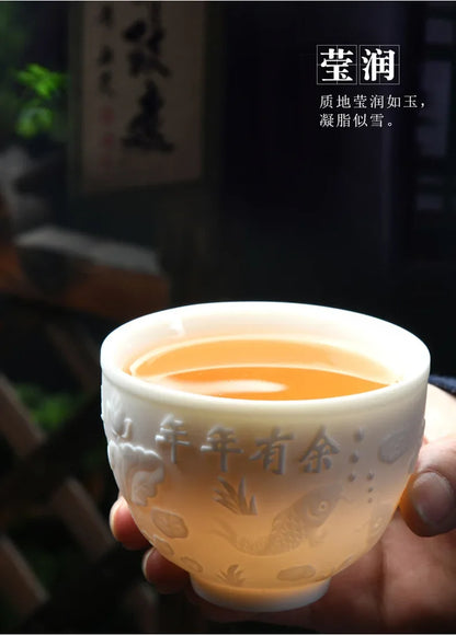 Chinese Jade White Porcelain Cup