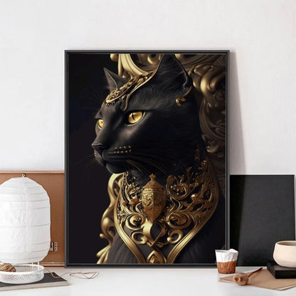 Black and Gold Animals Portrait Poster