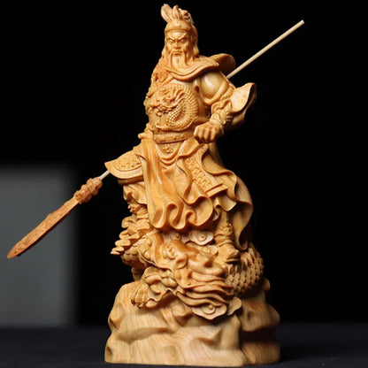 Wood Carved Guan Gong Statue